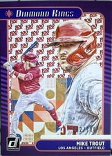 Mike Trout 2021 Panini Donruss Diamond Kings One Hundred Emoji 92/100 #16 Angels