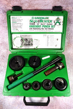 Greenlee 7238SB Slug-Buster Knockout Punch Set, Ratchet Wrench, 6 Die's 1/2"-2"