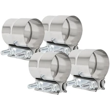 Exhaust Clamp Lap Joint Band 304 Stainless Steel 2.5 Inch 4 Pcs