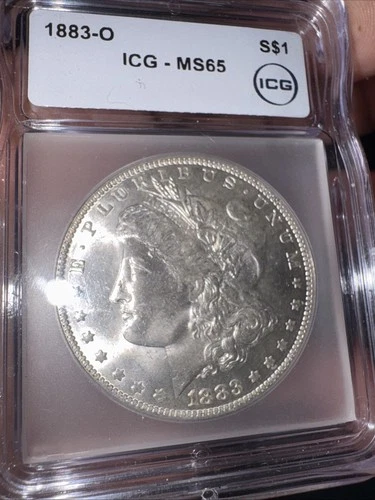 1883-O Morgan Silver Dollar ICG MS65 Bright White New Orleans Mint High Grade