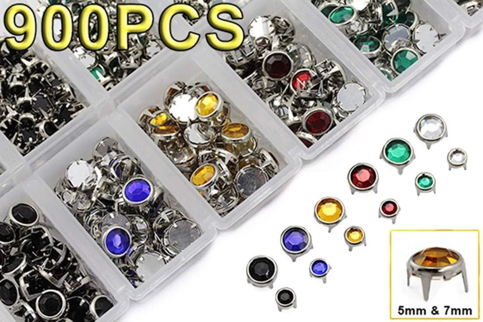 Portable 900 PCS Rhinestone Refills - Colorful Studs for Custom Fashion & Crafts - Image 3 of 4