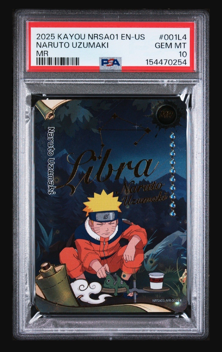🌟 2025 KAYOU NARUTO  UZUMAKI MR HEAVEN SCROLL 001L4 ENGLISH GEM MINT PSA 10 🌟