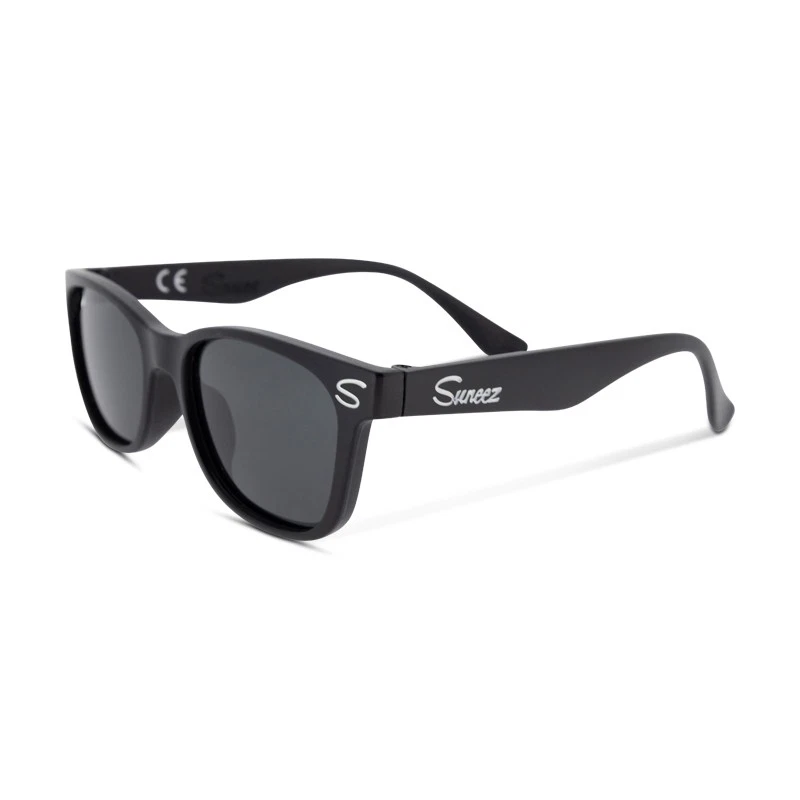 Suneez schwarze Kinder Sonnenbrille polarisiert flexible Bügel 5-12 Jahre UV400