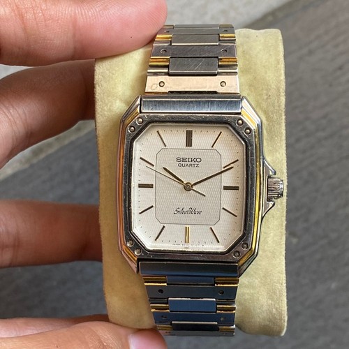 Rare Seiko Silverwave Quartz 6030-5530 White Dial Tank Vintage Dress Watch Men - Picture 4 of 8