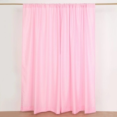 PINK 2 Drapery Panels 8 ft Polyester Backdrop CURTAINS Rod Pockets Party Events