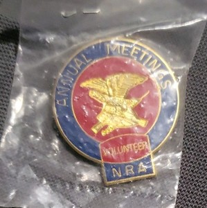 NRA Annual Meetings Volunteer Lapel Pin National Rifle Association New Sealed