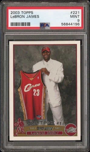 2003 Topps LeBron James Rookie RC #221 PSA 9 Mint Cavaliers