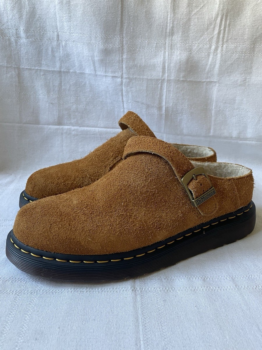 Dr Martens Isham Hairy Suede Slingback Mules Brown Shoes Men\'s SIZE 10 Dr Martens 30619291 Isham Desert Oasis Suede Mule Mens  main image 3