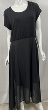 NWT Vince Camuto Women's Black Viscose Blend Long Dress, Size XL