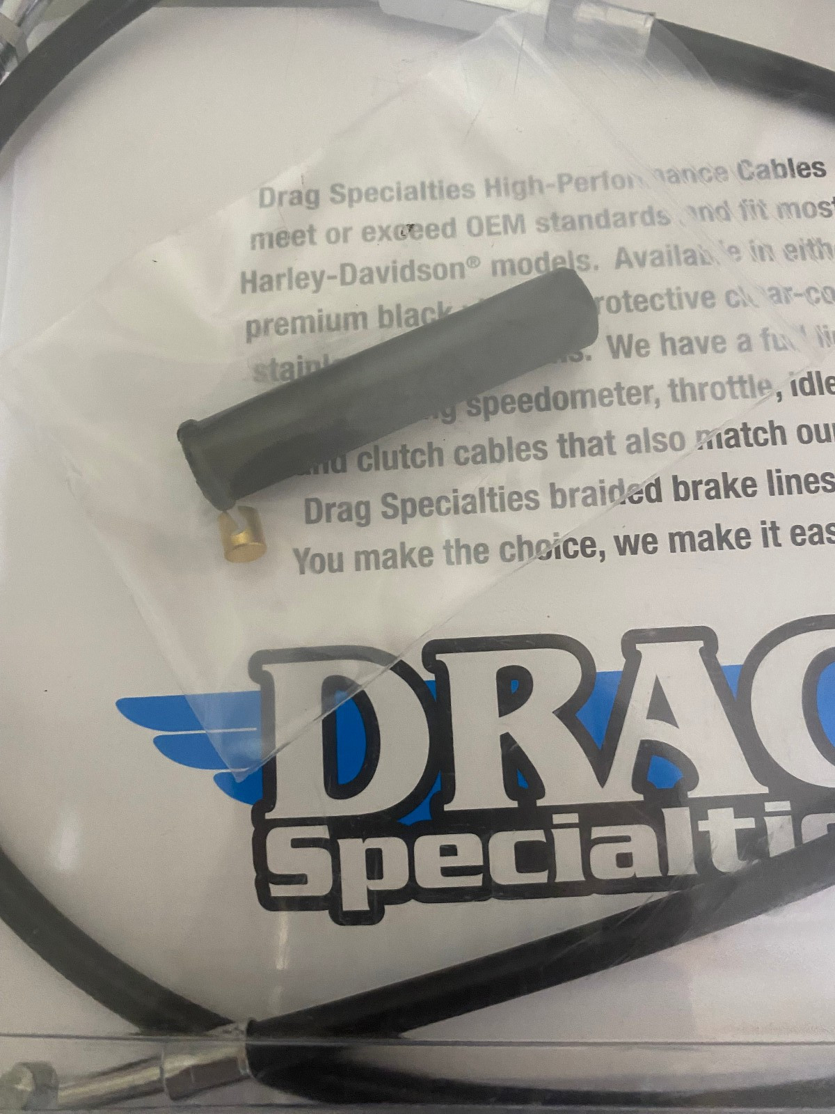 Drag Specialties vinyl throttle cable 38" for HD, New in Box