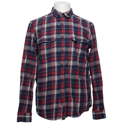 Pull & Bear, Flanellhemd, Größe: L, Blau/Rot/Weiß, Karo, Flanell, Herren #Mvx