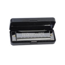 10 Hole Harmonica Key C Blues Harp Mouth Organ Phosphor Bronze Case Diatonic Beg