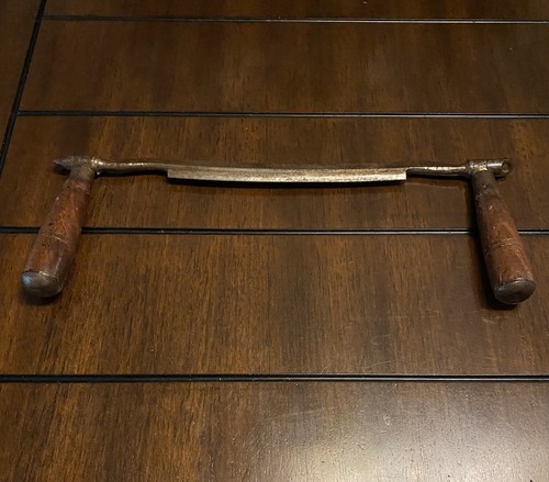 Antique 1857 Patent Watrous & Co No.8 Draw knife W/Stamp - Original Patina