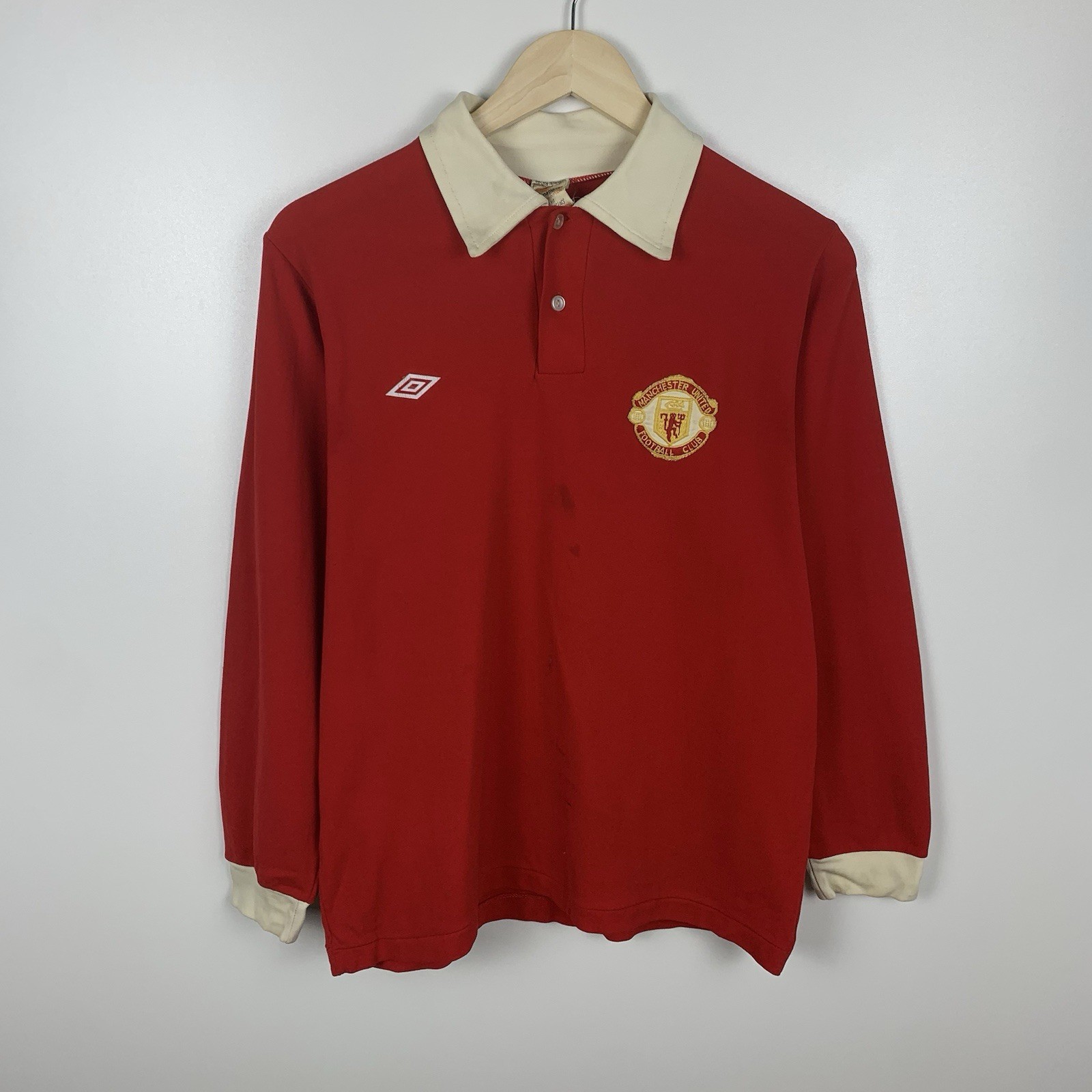 Vintage Umbro 70’s Manchester United Football Club Home Soccer Jersey 38”/40” UK