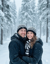 Handmade Crochet Skull Cap Black and White Beanie Hat D-9" "Sell is for 1 Cap"