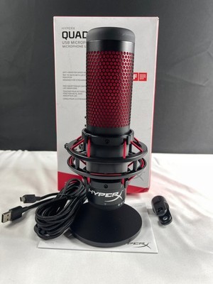 HyperX QuadCast Black Red USB Condenser Gaming Microphone Compatible For PC Mac