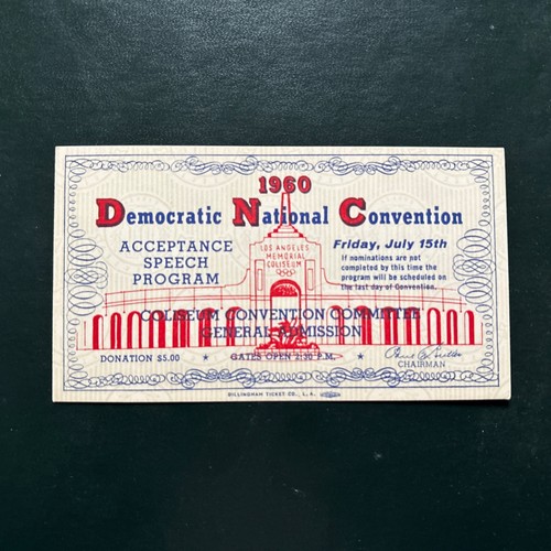 1960 Democratic National Convention Acceptance Speech John Kennedy Ticket - Bild 1 von 2