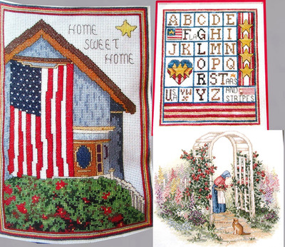 Old Glory House Grannys Love Garden Patriotic Alphabet CROSS STITCH PATTERNS