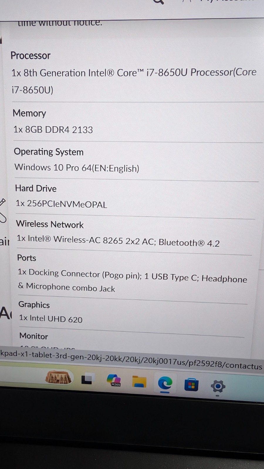 Lenovo ThinkPad X1 Extreme Gen 3 15.6, 15-Inch Laptop, with Intel Core i7 8th Gen., 256 GB SSD (Solid State Drive), Windows 11 Home