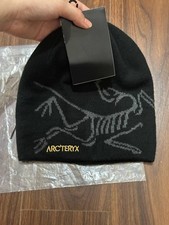 Arc'teryx Bird Head Toque Beanie   Black Grey Wool Winter Hat   Holiday Gift NWT