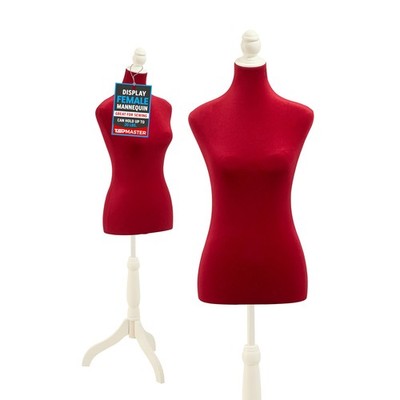 Mannequin - Adjustable Height, Durable Foam and Canvas Construction, Wooden B...