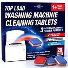Washing Machine Cleaner Tablets 28 Pack for HE Top Load 1 Count Pack of 28