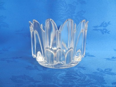 Vintage Orrefors Princess Crown Schale von Sven Palmqvist 70er Jahre mit Original Etikett
