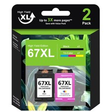 67XL Ink Cartridge for HP 67 Ink Envy 6000 6055e Deskjet 2700e 2755e 2800e 2855e