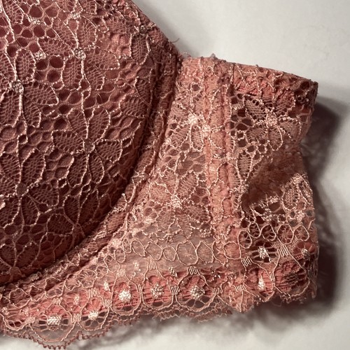 Jessica Simpson BH Damen 36C Rosa Bügel Push Up Spitze Schleifen Racerback Logo - Bild 15 von 19