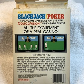 Ken Uston Poker & Blackjack Colecovision Coleco 1982 CIB Tested Works Moreinstor