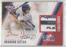 2018 USA Baseball Stars & Stripes Laundry Tag 8/8 Brandon Dieter Patch Auto 3hd