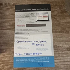 407- EBOOK ACCESS CODE ONLY for Constitutional Law by Cass R. Sunstein, Pamela 