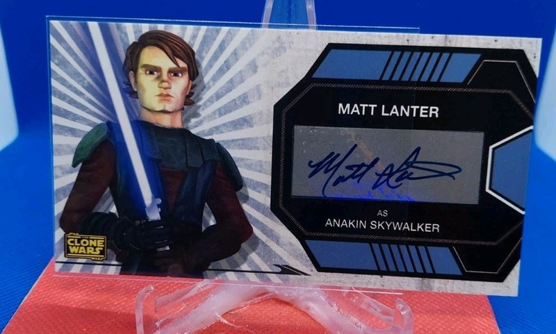 2009 Topps Star Wars Clone Wars Widevision Matt Lanter as Anakin Skywalker Auto