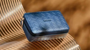 NEW MISSONI Delta One First Class Amenity Kit Blue Leather with Products