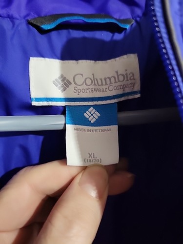 Columbia Purple Insulated Winter Coat Jacket Girls Size XL 18/20 - Picture 3 of 7