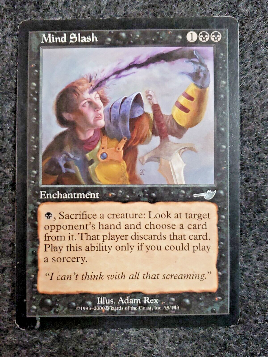 mtg mind card Magic the Gathering Exodus Rare Over Matter #40 (If a permanent with a stun counter would become untapped Mind Slash - 8th Edition