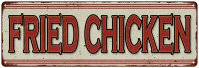 Fried Chicken Restaurant Diner Food Vintage Look Metal Sign 106180068013