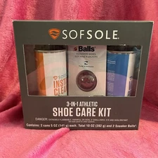 SOFSOLE 3-1 Athletic Shoe Care Kit- Care for athletic shoes.  Sealed NEW