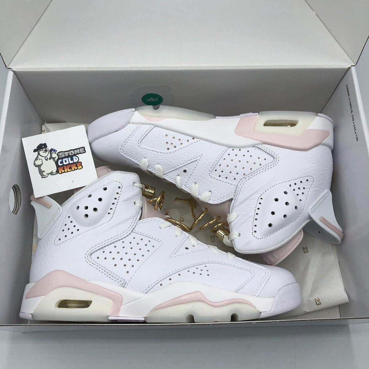 Nike Air Jordan 6 Retro Gold Hoops White Gold DH9696-100 Size | eBay