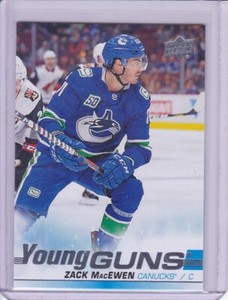 Zack MacEwen Young Guns 2019-20 Upper Deck Hockey Card 244