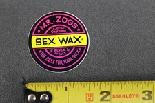 Mr Zogs Sex Wax Surfboard 80's Neon Yellow Pink OG SW1A Vintage Surfing STICKER