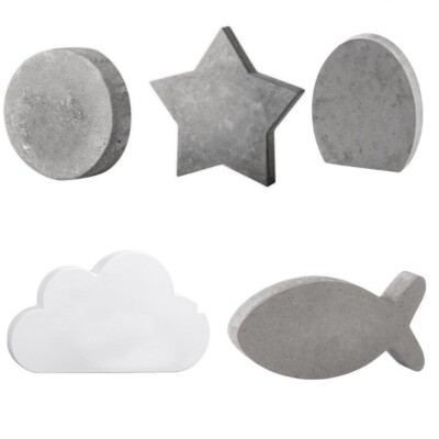Gießform Stern Kreis Wolke Fisch Ei aus Kunststoff für Beton Gießmassen  Rayher