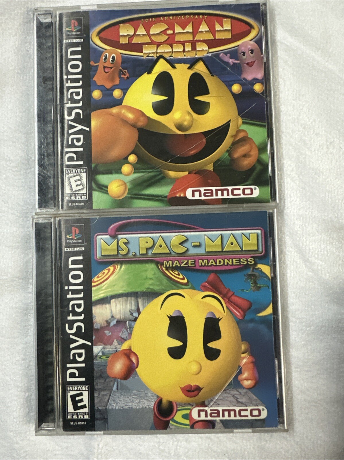 Ms. Pac-Man: Maze Madness & Pac-Man World (Sony PlayStation 1, 2000) Bundle Test