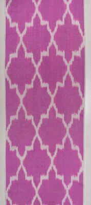11 Yard HAND MADE UZBEK Natural SILK IKAT ADRAS FABRIC #9038