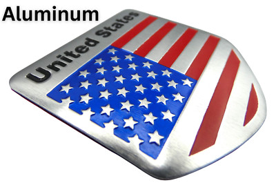 ALUMINUM American Flag Stick-On Emblem Car Truck Decal Badge - Foto 2