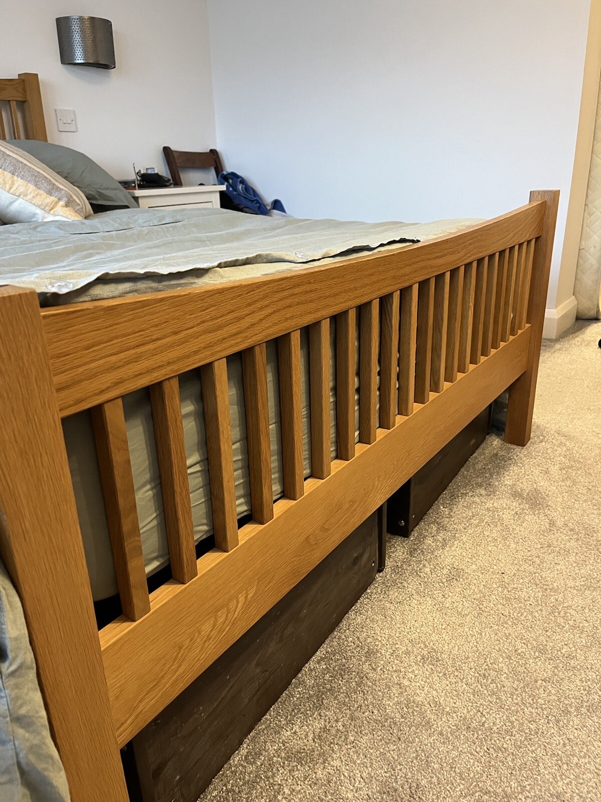 Solid Oak Double Bed Frame eBay