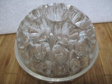 Vintage REIMS 19 Hole Depression Glass Domed Flower Frog Made In France