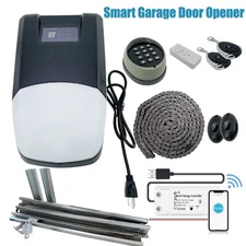 750LB Electric Garage Door Opener Chain Drive Motor w/2 Remote Controls Kit Wifi