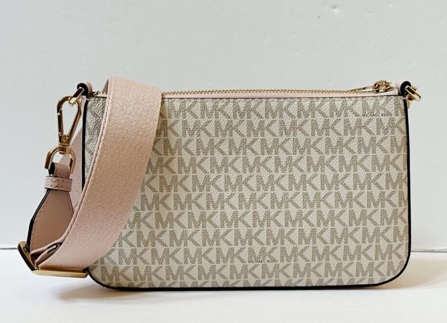 ⭐️美品⭐️MICHAEL KORS ショルダーバッグ　ベージュ MICHAEL KORS JET SET TRAVEL SMALL CROSSBODY BAG TECH ATTACHED MK