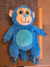 Blue Monkey Backpack Plush Bag 16" See All Pics And Description
